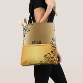 Tote Bag Elégance dorée (De près)