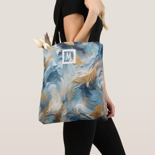 Tote Bag Élégance en acrylique : Monogramme personnalisable (De près)