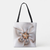 Tote Bag Élégance florale Art Abstrait fractal moderne (Dos)