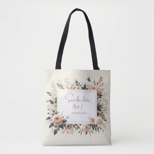 Tote Bag Élégance florale : Essentials Mariages Fourre-tout (Devant)