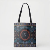 Tote Bag Élégance intemporelle Tissu traditionnel Monogramm (Devant)