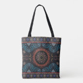 Tote Bag Élégance intemporelle Tissu traditionnel Monogramm (Dos)
