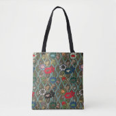 Tote Bag Elégance japonaise : Floral Vintage (Devant)