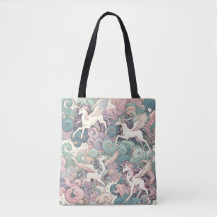 Tote Bag Élégance mystique : Pastel Kirin Whispers