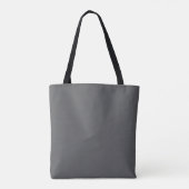 Tote Bag Élégant Abigail Script Nom personnalisé Gris (Dos)