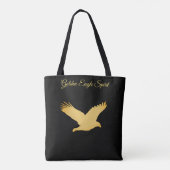 Tote Bag Elégant Aigle d'or volant et votre texte sur le no (Dos)