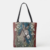 Tote Bag Élégant âne et Lily des fleurs de la vallée (Dos)