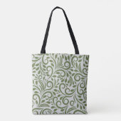 Tote Bag Elégant Art de forme verte bio pour cadeaux (Dos)