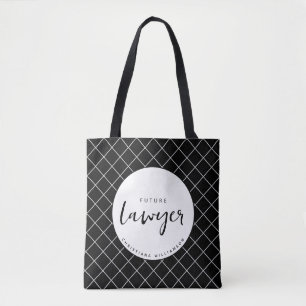 Tote Bag Elégant Avocat du Futur Chèque Motif Personnalisé