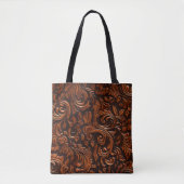 Tote Bag Élégant baroque élégant Faux Embossé Cuir (Devant)
