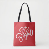 Tote Bag Elégant Be Joyful Holiday Design (Devant)