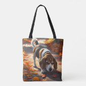 Tote Bag Élégant Beagle Shoulder Fourre-tout (Dos)