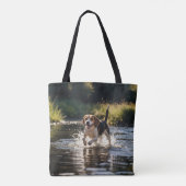 Tote Bag Élégant Beagle Shoulder Fourre-tout (Dos)