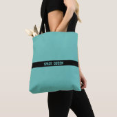 Tote Bag Élégant Beau Noir & Sarcelle (De près)