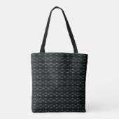 Tote Bag Elégant Beau Noir & Turquoise (Dos)