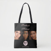 Tote Bag Elegant Black 3 Photo Square Makeup Business (Devant)