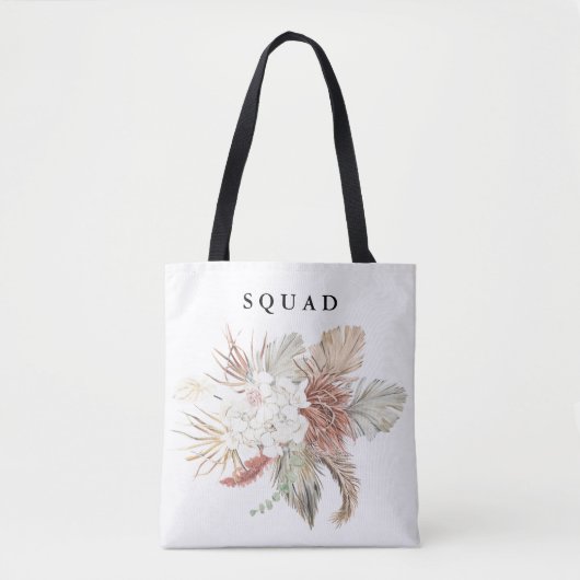 Tote Bag Elégant Blanc Moderne Pampas Grass Tropical Jungle (Devant)