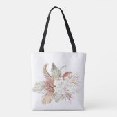 Tote Bag Elégant Blanc Moderne Pampas Grass Tropical Jungle (Dos)