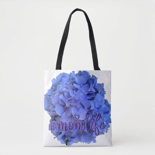 Tote Bag Elégant bleu perwinkle hydrangée florale (Devant)