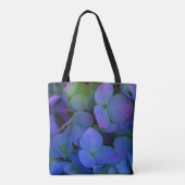 Tote Bag Élégant bleu pourpre bleu pourpre floral (Dos)