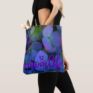 Tote Bag Élégant bleu pourpre bleu pourpre floral