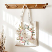 Tote Bag élégant blush bohème floral Baby Shower