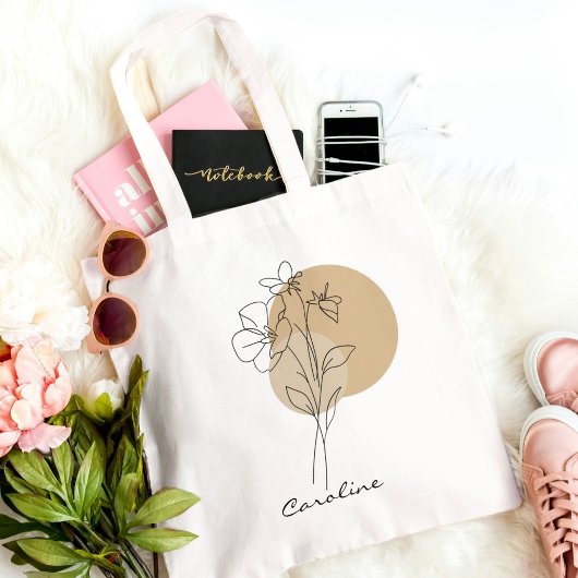 Tote Bag Élégant Bohème Typographie Tendance Chic Cute