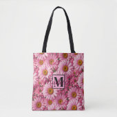 Tote Bag Élégant boho chic flores rose pâle (Devant)
