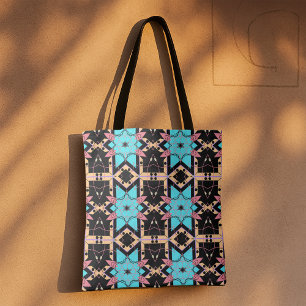Tote Bag Elégant Boho Mystical Mosaic Motif géométrique