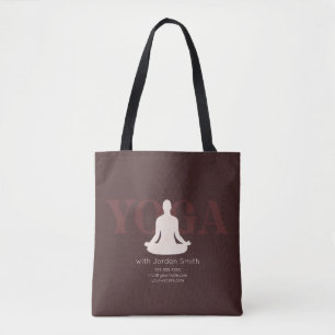Tote Bag Elegant Boho Yoga Instructeur Promotor