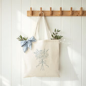 Tote Bag Elégant Bouquet Bow Personnalisé cadeau de fête nu