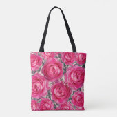 Tote Bag Elégant Bouquet de Roses personnalisé (Dos)
