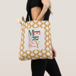 Tote Bag Élégant cadeau de fête de Noël de bauble vintage<br><div class="desc">Élégant cadeau de Noël de charme vintage fourre-tout. Design de typographie moderne et classe.</div>