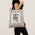 Tote Bag Élégant cadeau de fête de Noël de bauble vintage<br><div class="desc">Élégant cadeau de Noël de charme vintage fourre-tout. Design de typographie moderne et classe.</div>