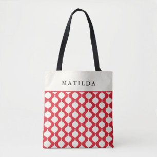 Tote Bag Élégant cadeau de fête de Noël de bauble vintage