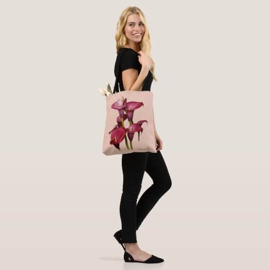 Tote Bag Élégant Calla Lilies (Sur le modèle)