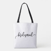 Tote Bag Élégant Calligraphie de Mariage Demoiselles d'Honn (Dos)
