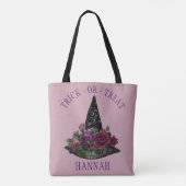 Tote Bag Élégant Casquette de sorcière Halloween réutilisab (Dos)