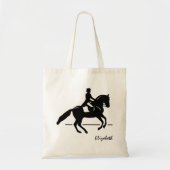 Tote Bag Élégant cavalier de pression exécutant une Pirouet (Devant)