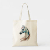 Tote Bag Élégant Cheval aquarelle (Dos)