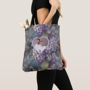 Tote Bag Elégant chic couleur violet poussiéreux aquarelle