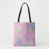 Tote Bag Élégant Chic Fleur de Fleur Rose (Devant)