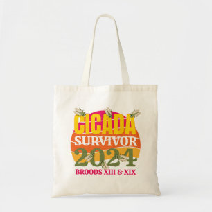 Tote Bag Élégant CICADA SURVIVOR 2024 Broods XIII XIX