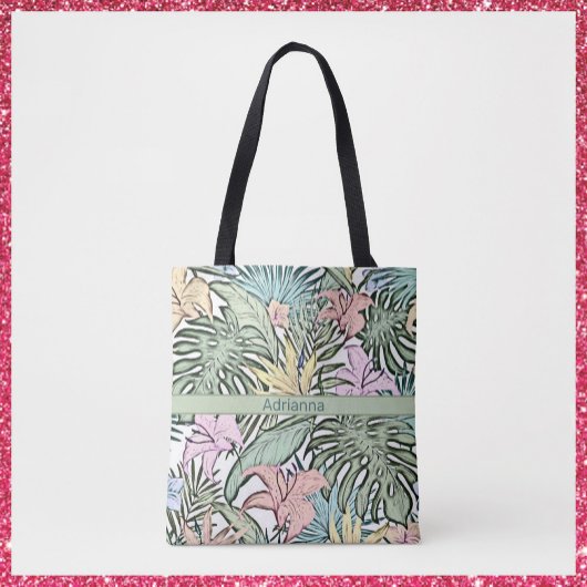 Tote Bag Élégant coloré Tropical Floral