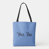 Tote Bag Élégant Cornflower Blue Ajouter votre propre texte (Dos)