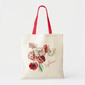 Tote Bag Élégant crapaud floral Nom personnalisé (Devant)