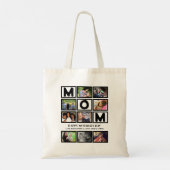 Tote Bag Elégant Custom Happy Mothers Day 9 Photo Collage (Dos)