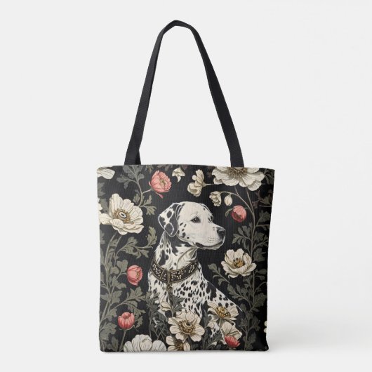 Tote Bag Elegant Dalmatian William Morris Inspired (Dos)