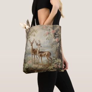 Tote Bag Élégant Deer Antique Woodland Wildlife