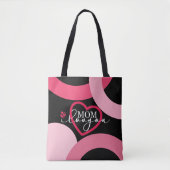 Tote Bag Elegant design texte Maman I Love You With Heart (Devant)